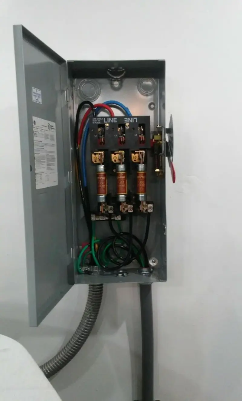 Three-phase disconnect switch installed for Electrical Wiring & Rewiring in Villa Ridge