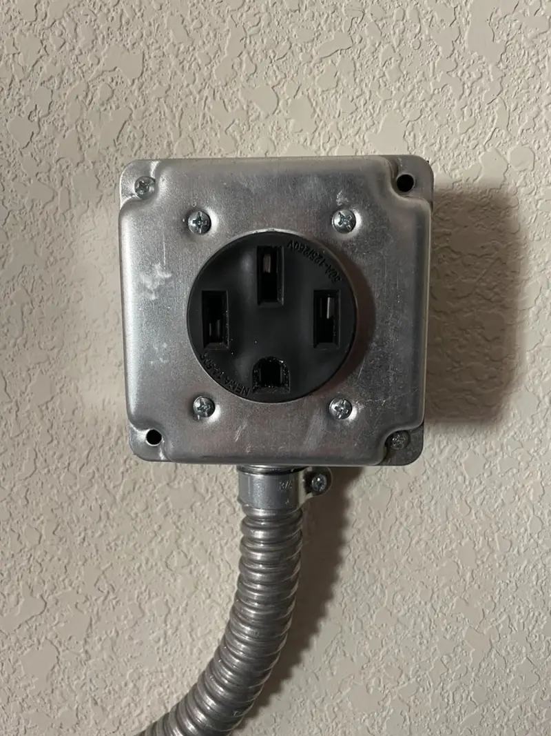 NEMA 14-50 outlet installed for Electrical Panel Upgrade in Villa Ridge